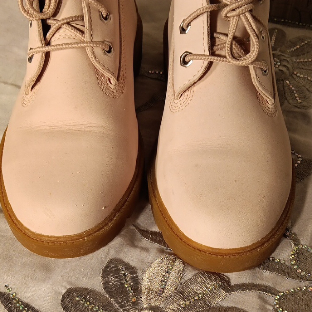 Timberland Women's Lace Up Boots - Pink and Tan - Picture 4 of 8